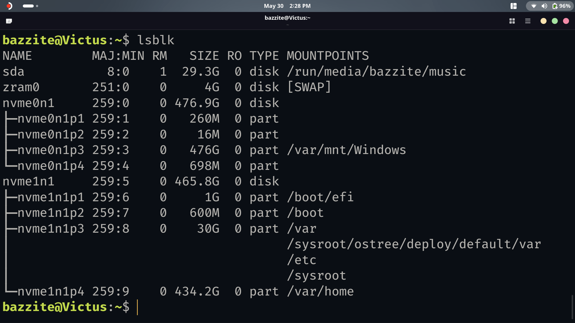 LSBLK  to Show Disks